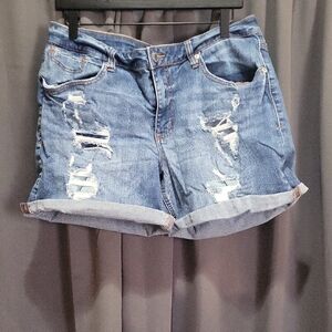 Women's Distressed Denim Shorts